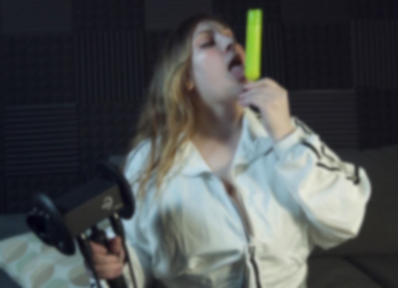 Popsicle Sucking ASMR From Mia ASMR! Slow Strip To Show BBW Huge Tits! Nsfw ASMR