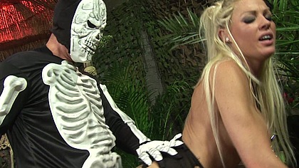 Her pussy is nice and hairy as she fucks and sucks in this XXX feature