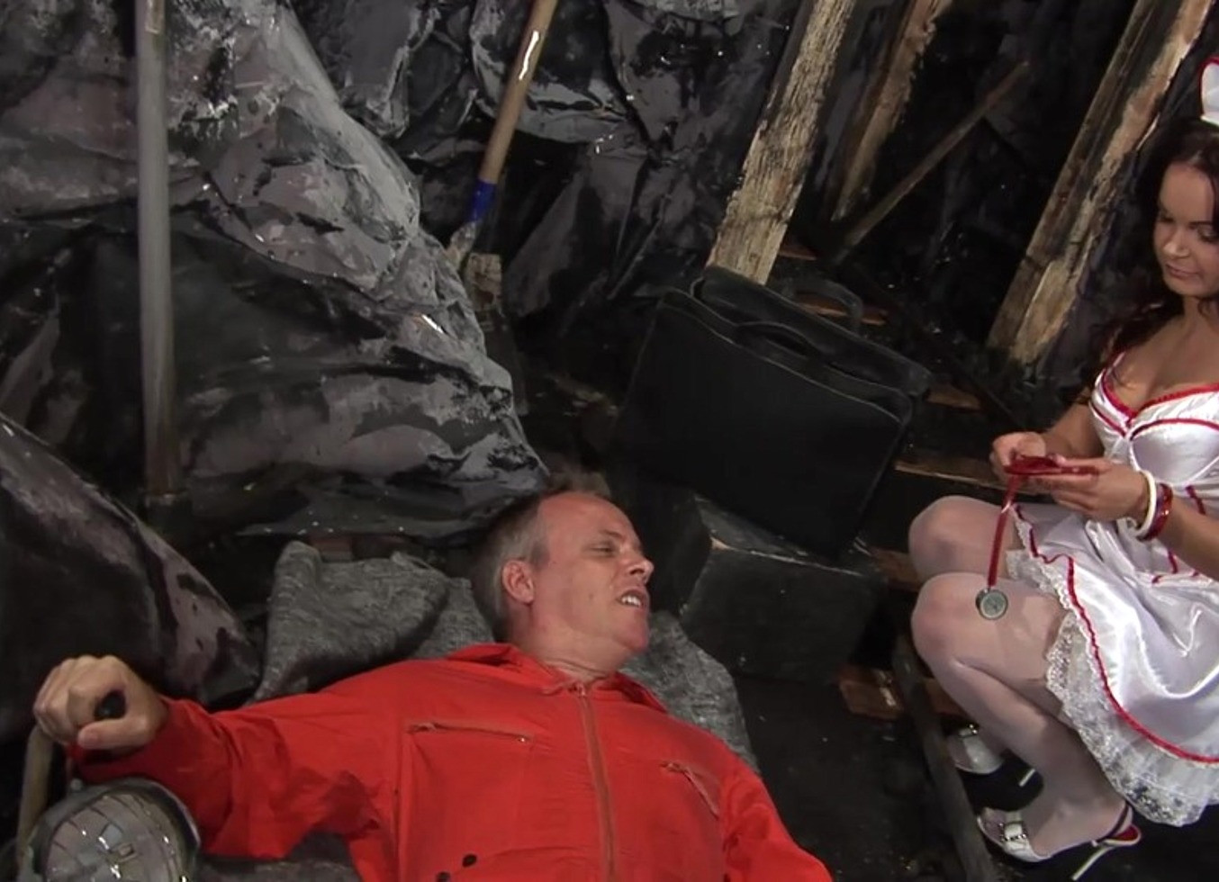 Nurse Jenny Helps A Miner With Her Sexual Skills