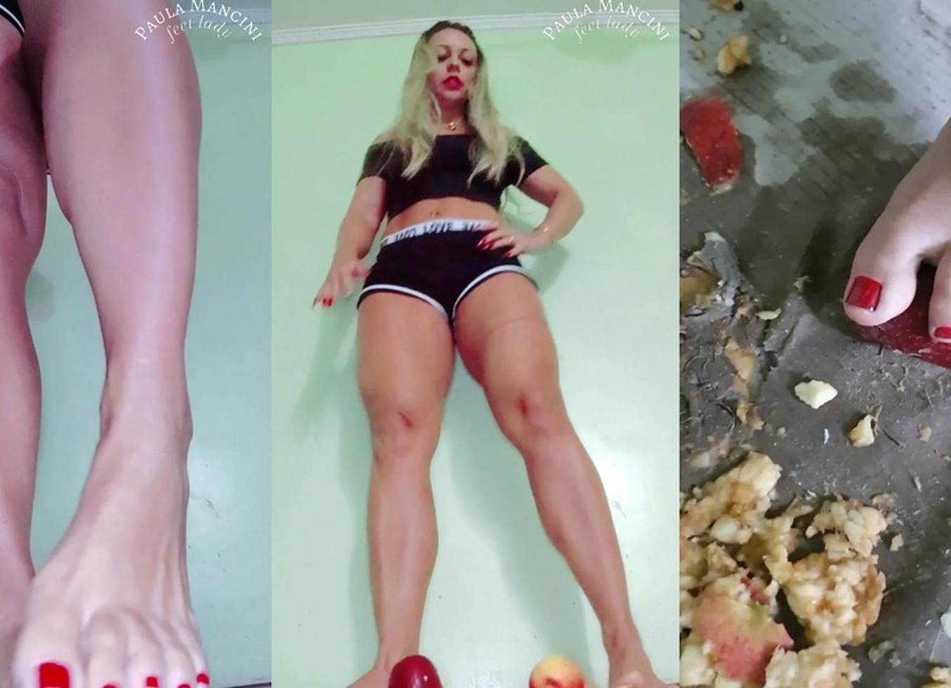 Barefeet Crushing Fruit