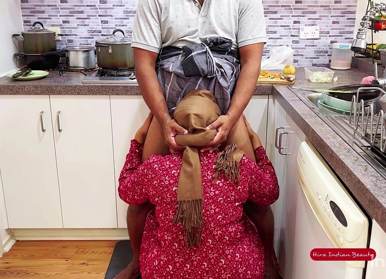 Eid Special - Muslim MILF Wife Cheats With Domestic Servant - Passionate Blowjob