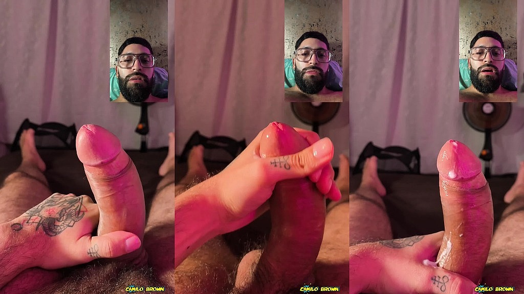 pov double camera slowly jerking big cock with lube and spit thick cumshot (Camilo Brown) pov double camera slowly jerking big cock with lube and spit thick cumshot (Camilo Brown)
