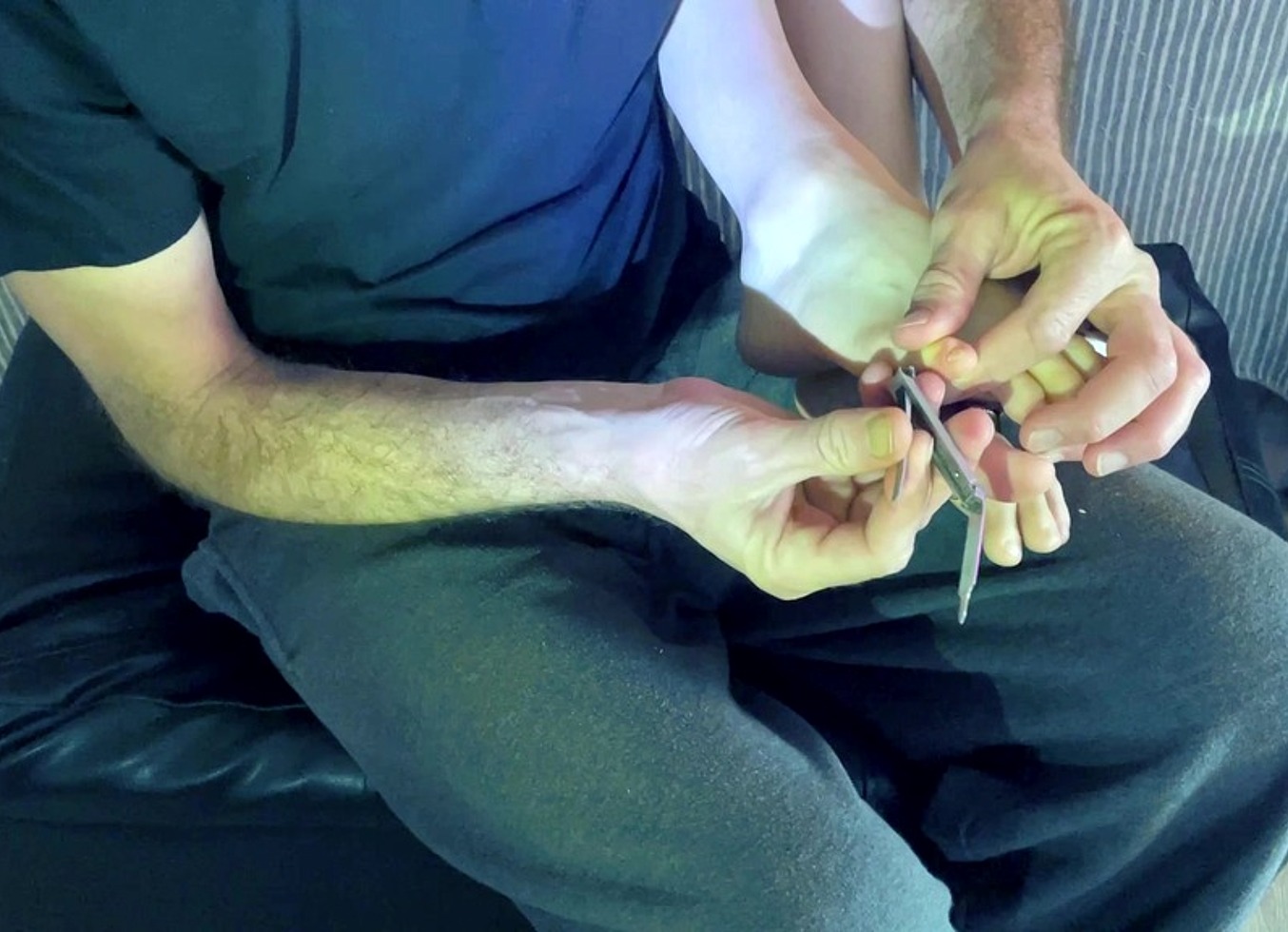 Toe Cuff Bondage Casual Bdsm Toenail Clipping Session