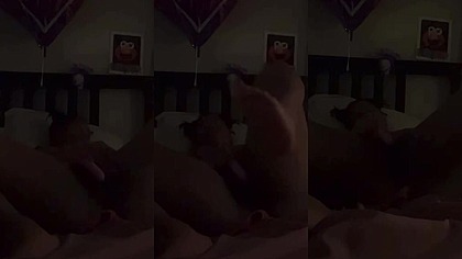 Playing with wet pussy in the dark before bed