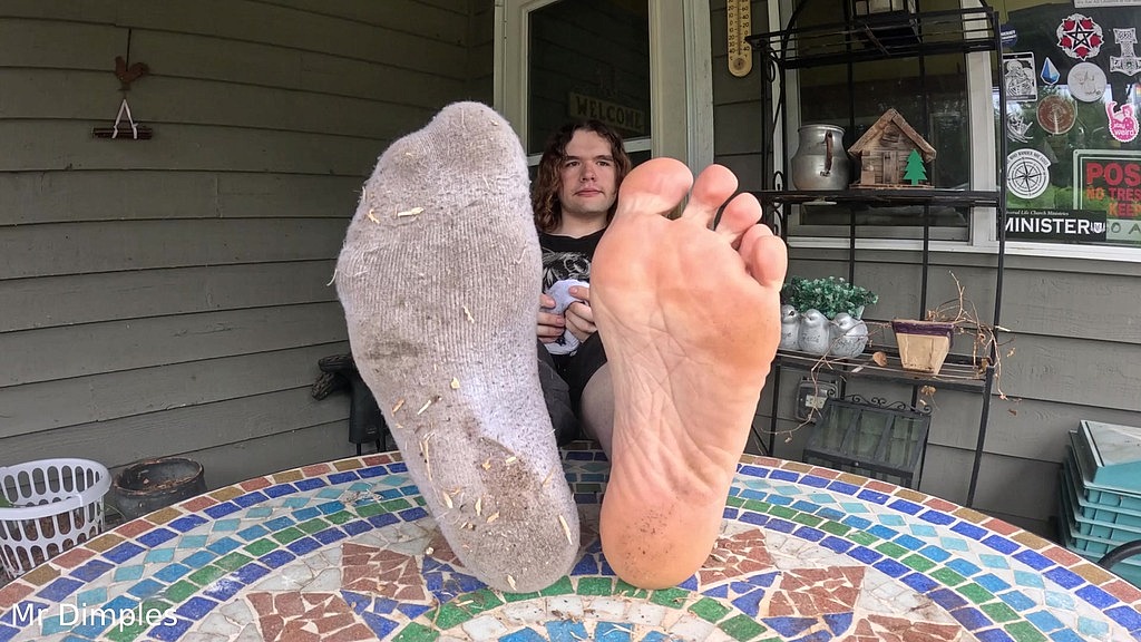 i show off my dirty socks and feet (Mr Dimples) i show off my dirty socks and feet (Mr Dimples)