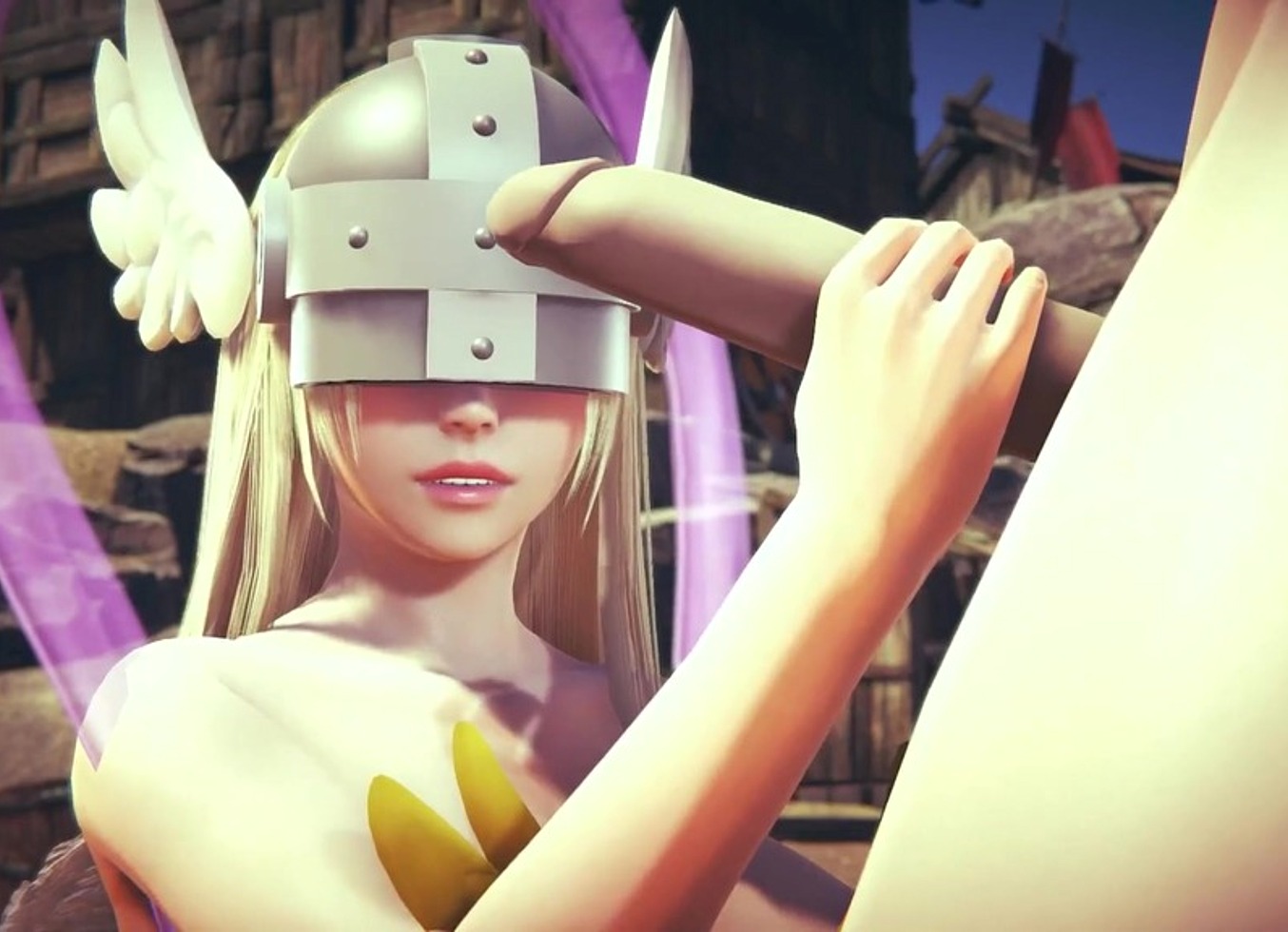 Angewomon Gives Handjob | Digimon Hentai Parody