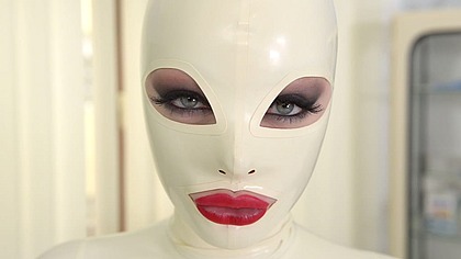 Latex Sex Goddess's Self-Spanking and Masturbation Solo