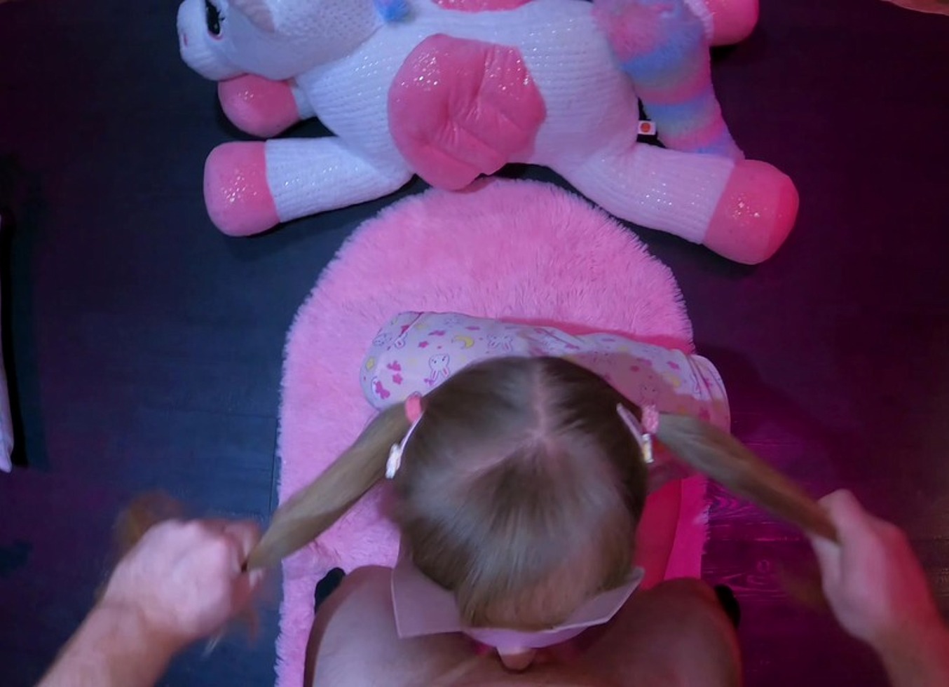 Step Dad Feeds His Cute Daughter With His Cum