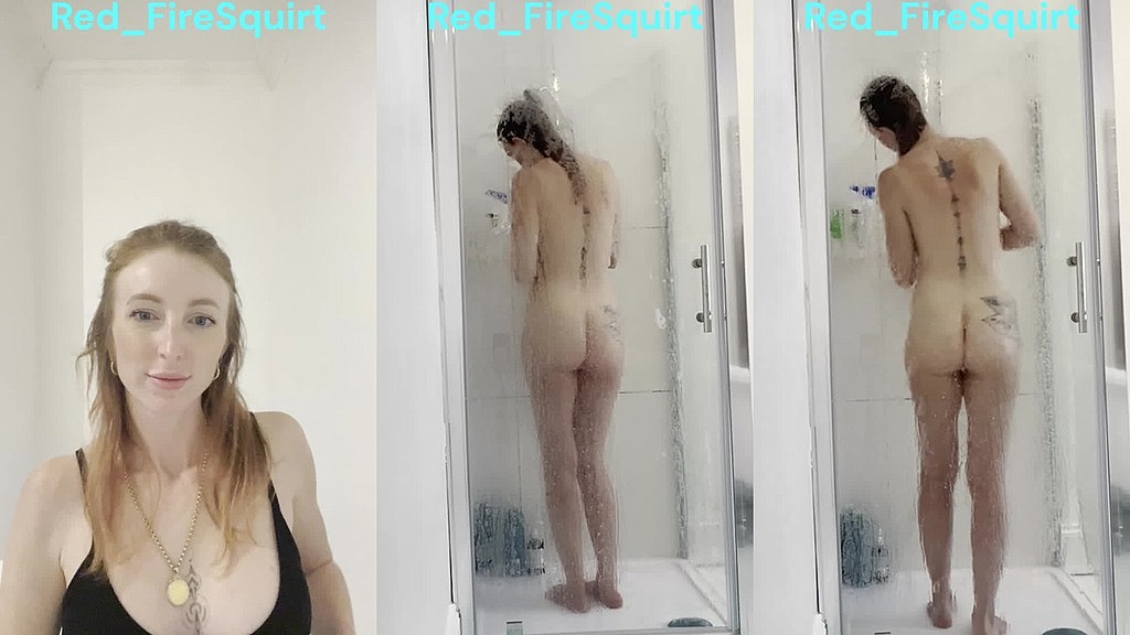 red gets a nice hot shower after painting (Red Firesquirt) red gets a nice hot shower after painting (Red Firesquirt)