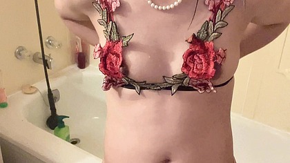 petite hana nake in bathtub her shower time wet all body