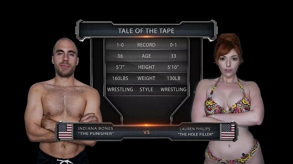 Lauren Phillips contro Indiana Bones, wrestling misto (Lauren Phillips, Dan Ferrari) lauren phillips vs indiana bones mixed wrestling (Lauren Phillips, Dan Ferrari)