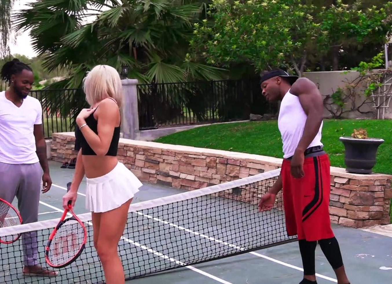 Boogie Blonde Slut Dp'd And Creampied By Her BBC Trainer And His BBC Homie