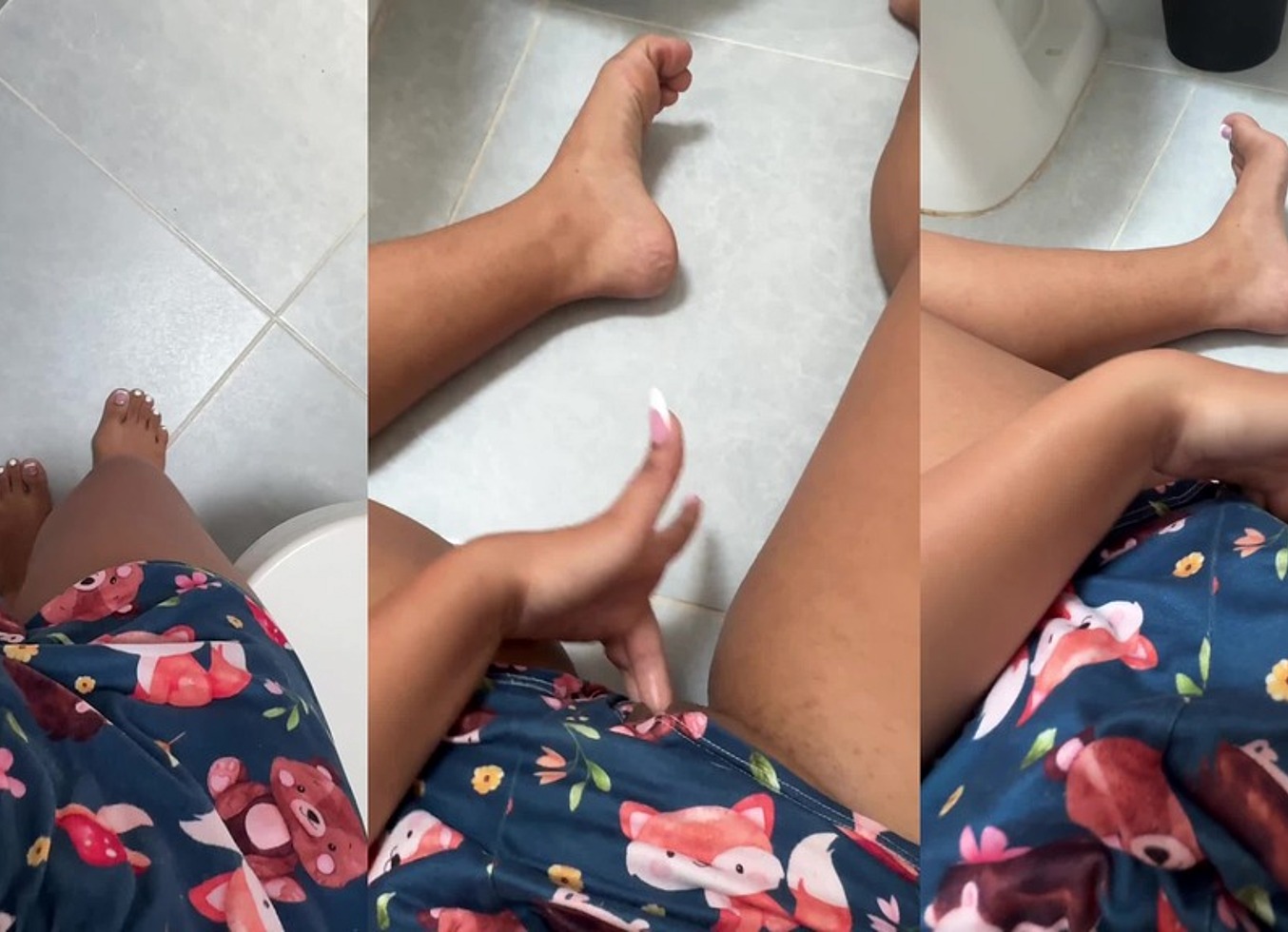 Masturbada En El Bano Mientras Mi Padres Estan En La Cocina
