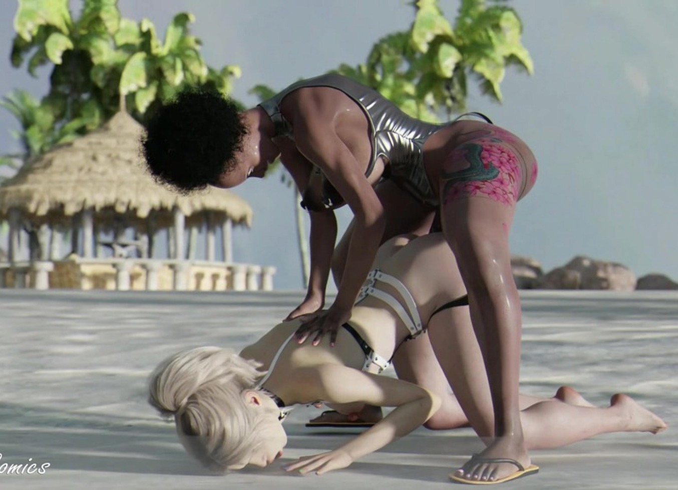 Trans Interracial Anal Sex On The Beach - Sassycomics