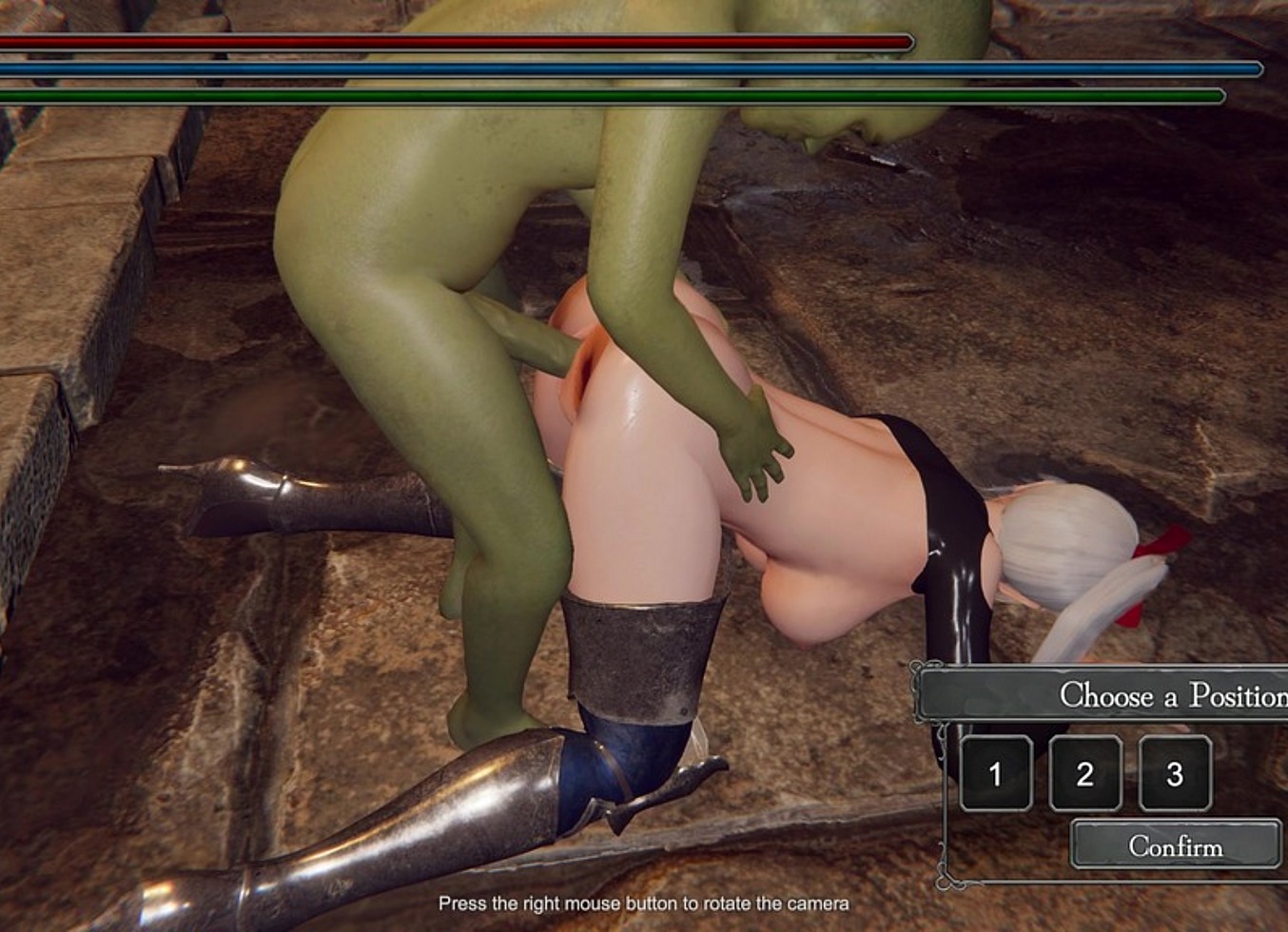 Goblin Fucks Sweet Blonde In Her Mouth And Pussy. 3D Hentai Game HD