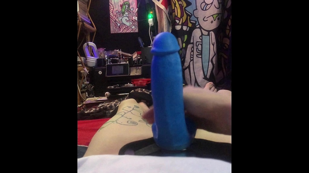 teasing and showing off my strap on cock () teasing and showing off my strap on cock ()