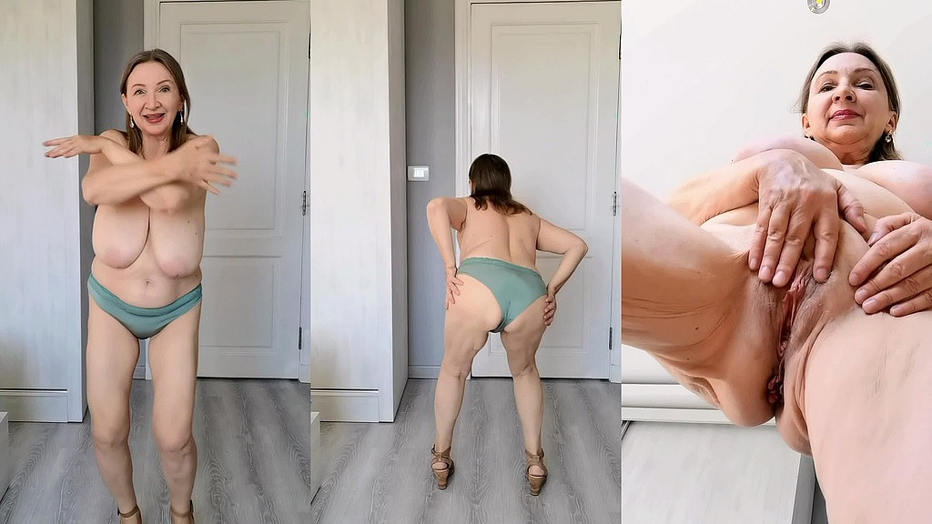 gilf dances, waving her huge tits and opens her lustful pussy for you up close (Mariaold) gilf dances, waving her huge tits and opens her lustful pussy for you up close (Mariaold)