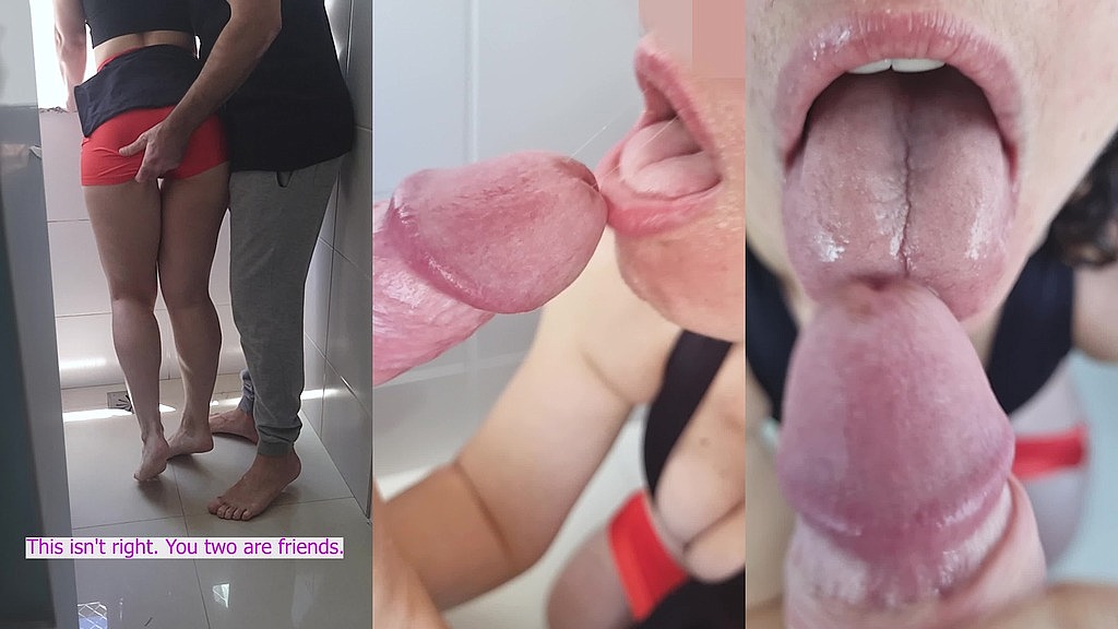 married wife in red lycra shorts blows hubby s friend in laundry - spit and swallow (Mylena Sandell, Napolittano Sandell) married wife in red lycra shorts blows hubby s friend in laundry - spit and swallow (Mylena Sandell, Napolittano Sandell)