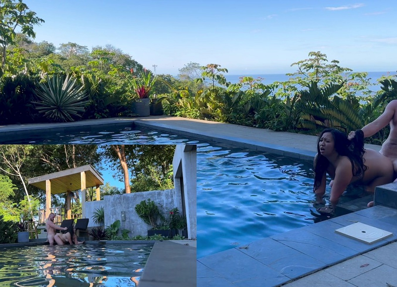 Outdoors Anal And Blowjob At The Pool *Multiple Angles*