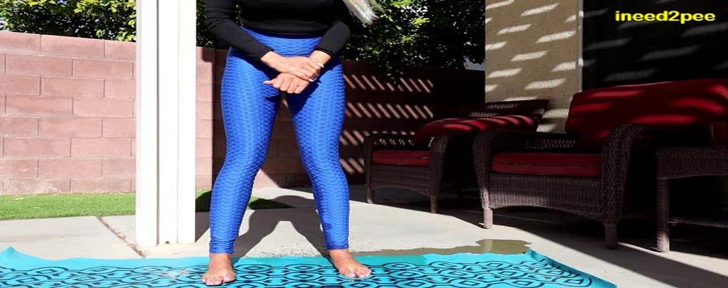 yoga instructor bella ink pissing her yoga pants