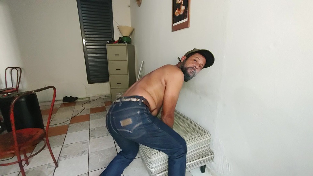 redneck smoking in jeans,