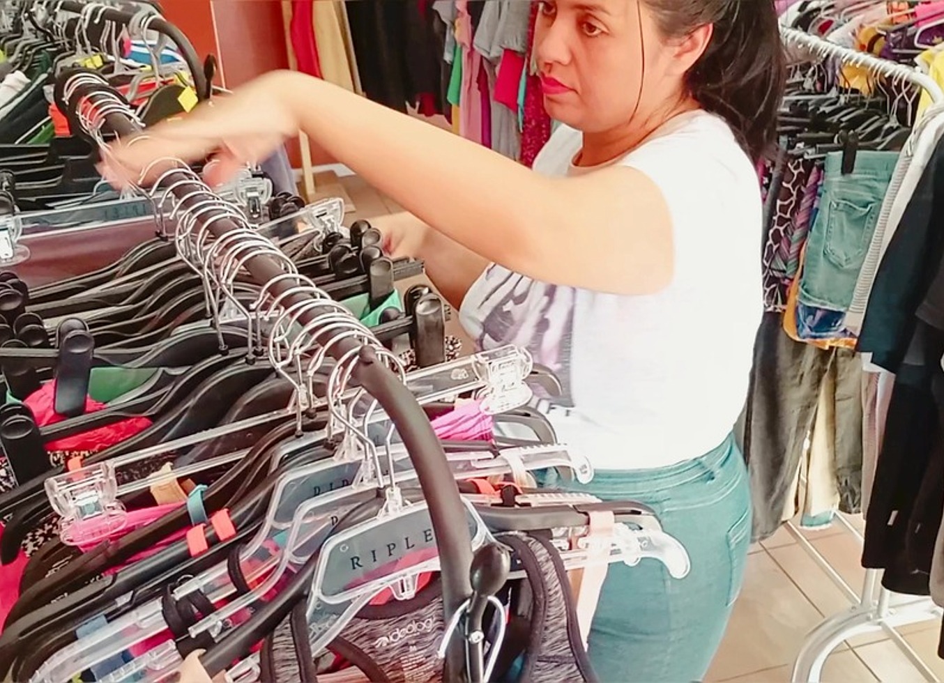 My Stepmom And I Fucked In The Bathroom Of Her Clothing Store, It's Hot To Fuck In A Public Place