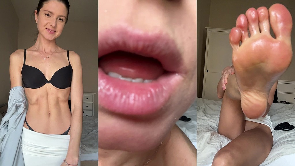 solo abs flexing, oily feet and toe sucking (Gina Gerson) solo abs flexing, oily feet and toe sucking (Gina Gerson)