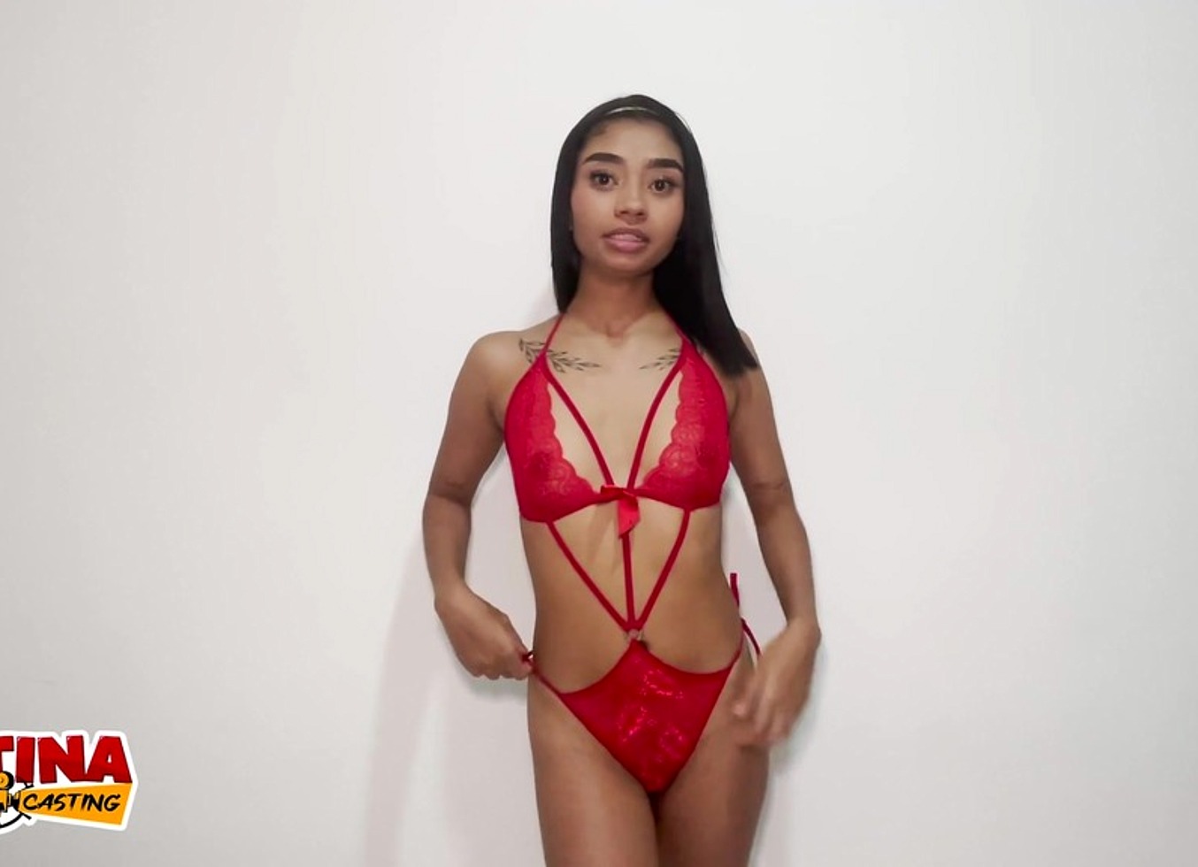 Latina Porn Casting - Super Skinny Latina with Tight Pussy Filled with BWC Creampie