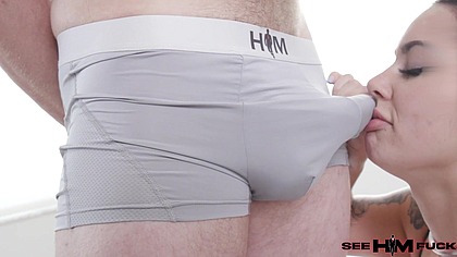Misty Meaner Gags On Andy Savage's Thick Cock Until He Cums!