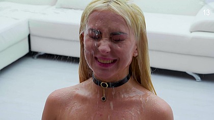 First time pee in mouth (Wet) Lisi Kitty, 15 loads, Cum in Mouth, Bukkake, 5on1, BBC, DAP, Swallow