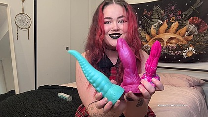 Bad Dragon Training: Pussy stretching in my school uniform