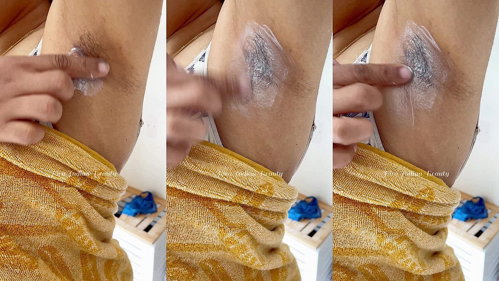 for armpit fetish lovers - applying lotion on hairy armpit - hira indian beauty (Hira Indian Beauty) for armpit fetish lovers - applying lotion on hairy armpit - hira indian beauty (Hira Indian Beauty)
