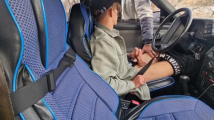 Cum Cruise on a sex car near the highway . Fuck a thick cock in a beautiful ass without a condom until you cum!