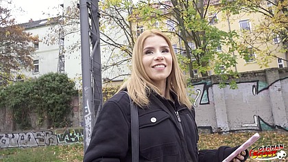 GERMAN SCOUT - Deep Anal Sex Casting for Skinny Colombian Teen Ashley Rose at Pick Up