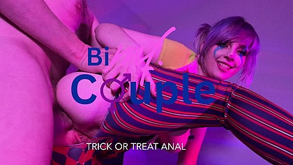 Trick or Treat Clown Takes It In Her ASS