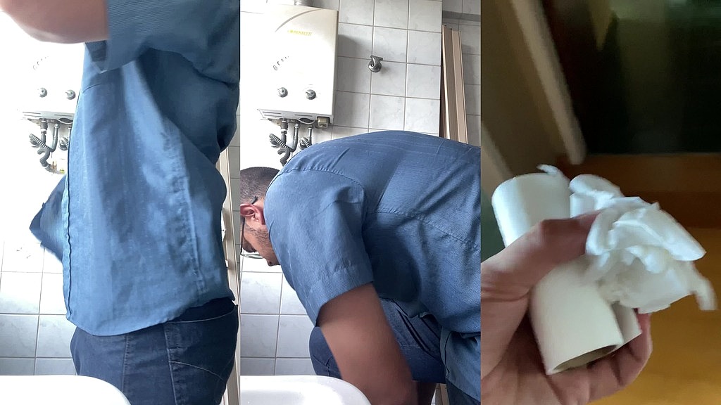 limpando a goza que deixei na cozinha apos me masturbar ! (Marido Heyya) limpando a goza que deixei na cozinha apos me masturbar ! (Marido Heyya)