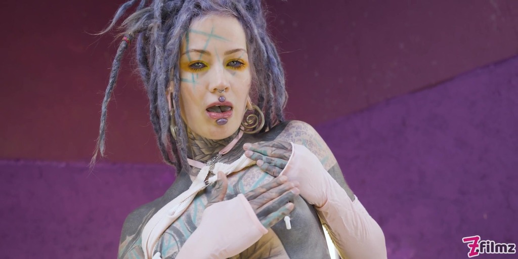 threesome anal only alternative dreadlocks girl double anal, prolapse, gape