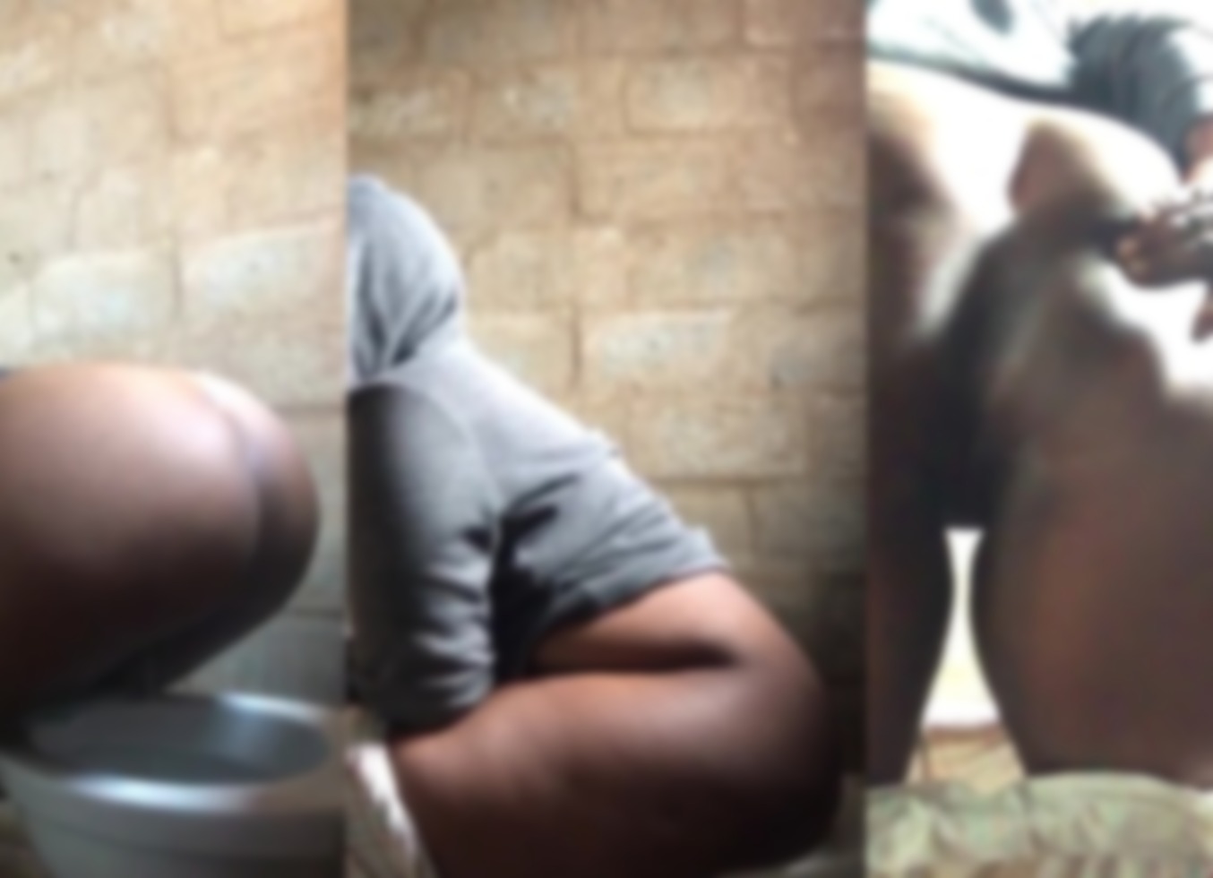 Young, Chubby African "Dumpling Doll" With A Fat Ass, Uses A Hood/Kasi African Toilet To Pee & Squeeze Out Some Fresh Warm Brown Chocolate. Uncensored Version