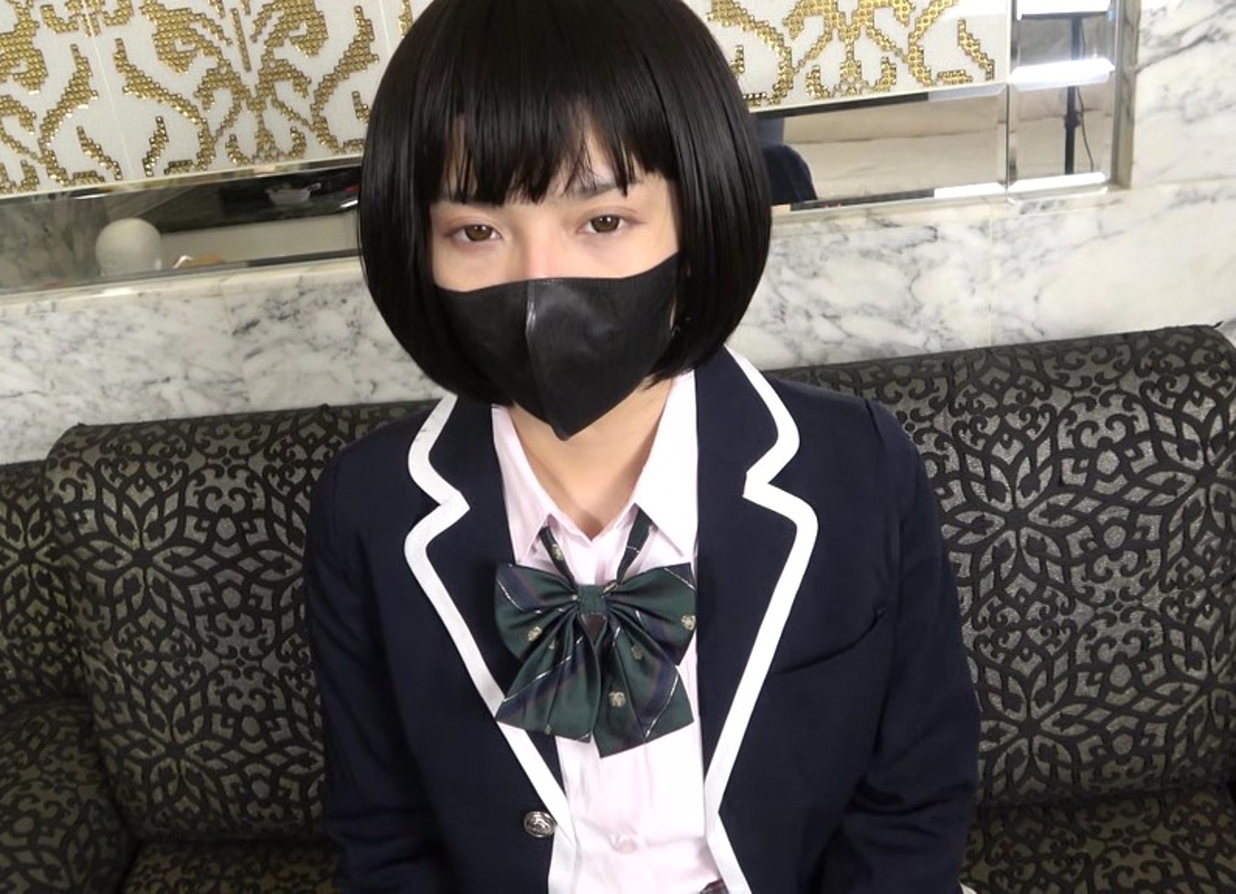 18-Year-Old Japanese Black-Haired Beauty. Slender Amateur, Neat And Clean, Small Breasts, Short Height, Uniform Cosplay, Blowjob And Hairy Creampie Sex. Uncensored