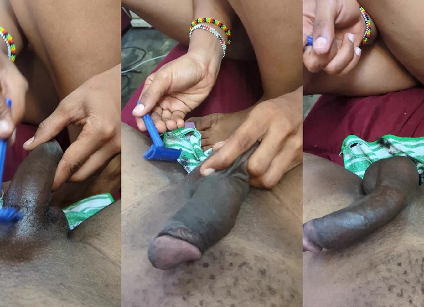 Shaving My Man's Dick Before Fucking