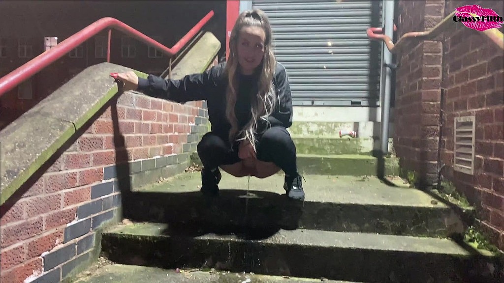 pissing on public staircase (Classy Filth) pissing on public staircase (Classy Filth)