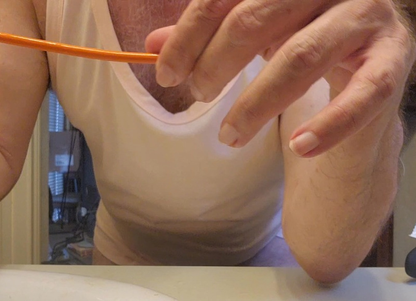 Stuffguy #8 - Was Feeling Horny But Also Needed To Take A Piss. Used The Catheter To Empty Out And Then Stroked My Cock With It