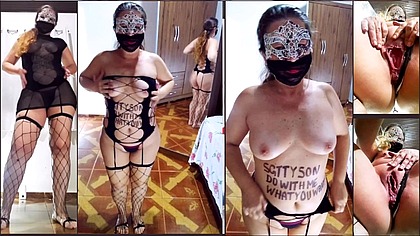 Mirelladelicia custom striptease for SGTTYSON fan, bodysuit and black lingerie