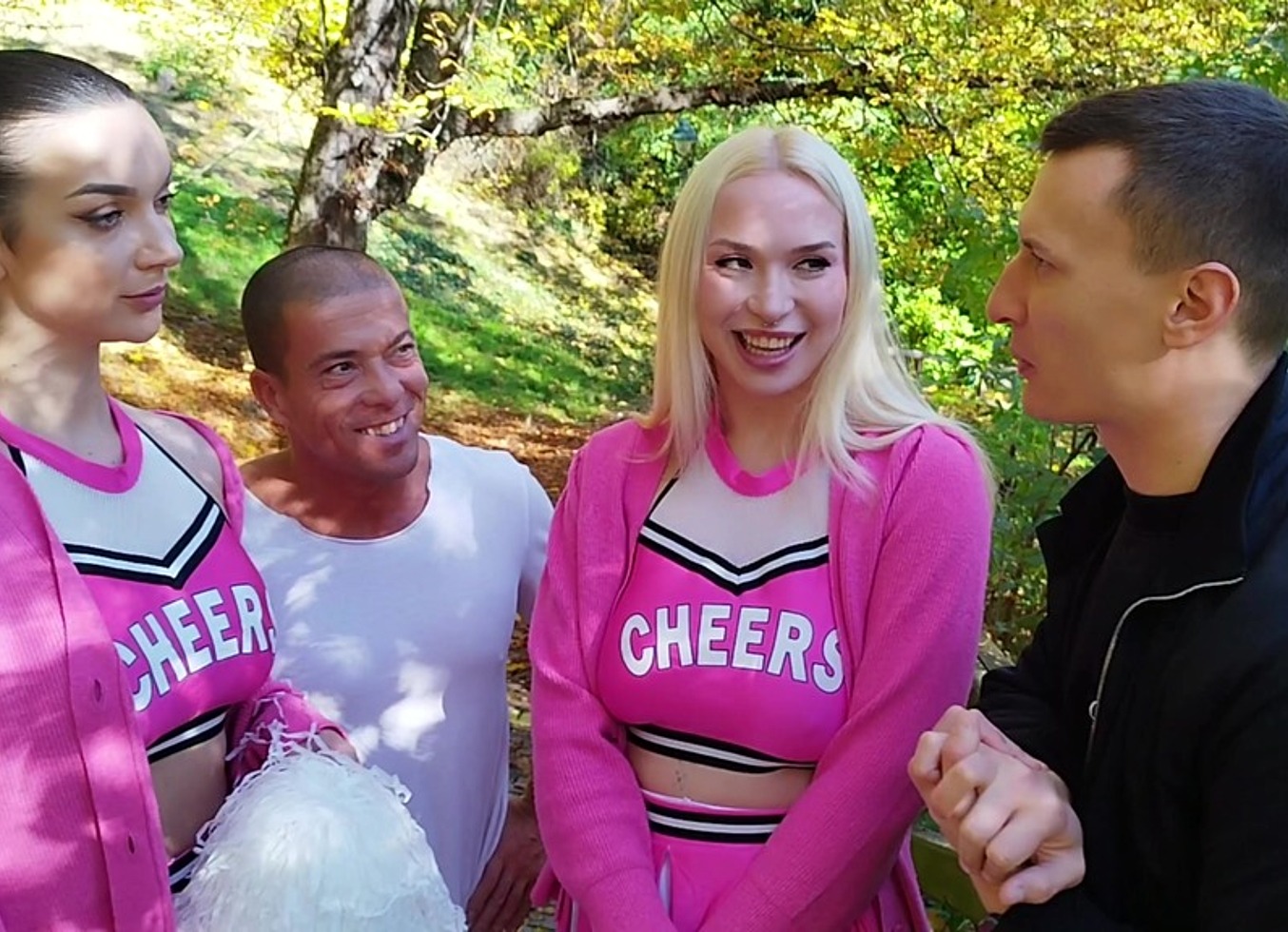 Cuckold Coach Made to Watch Busty Cheerleaders Have Threesome - Immoral Live 4k - Part 1
