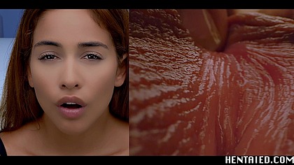 Real Life Hentai - Cumflation - Hot mulatto Teen got fucked by Aliens and explodes with Cum HNT045