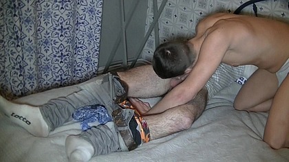 the slut twink BRANDON fucked bareback by straihjt boy curious