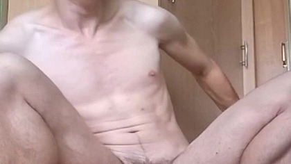 Hot twink practices anal. And cums with his pierced cock from pleasure