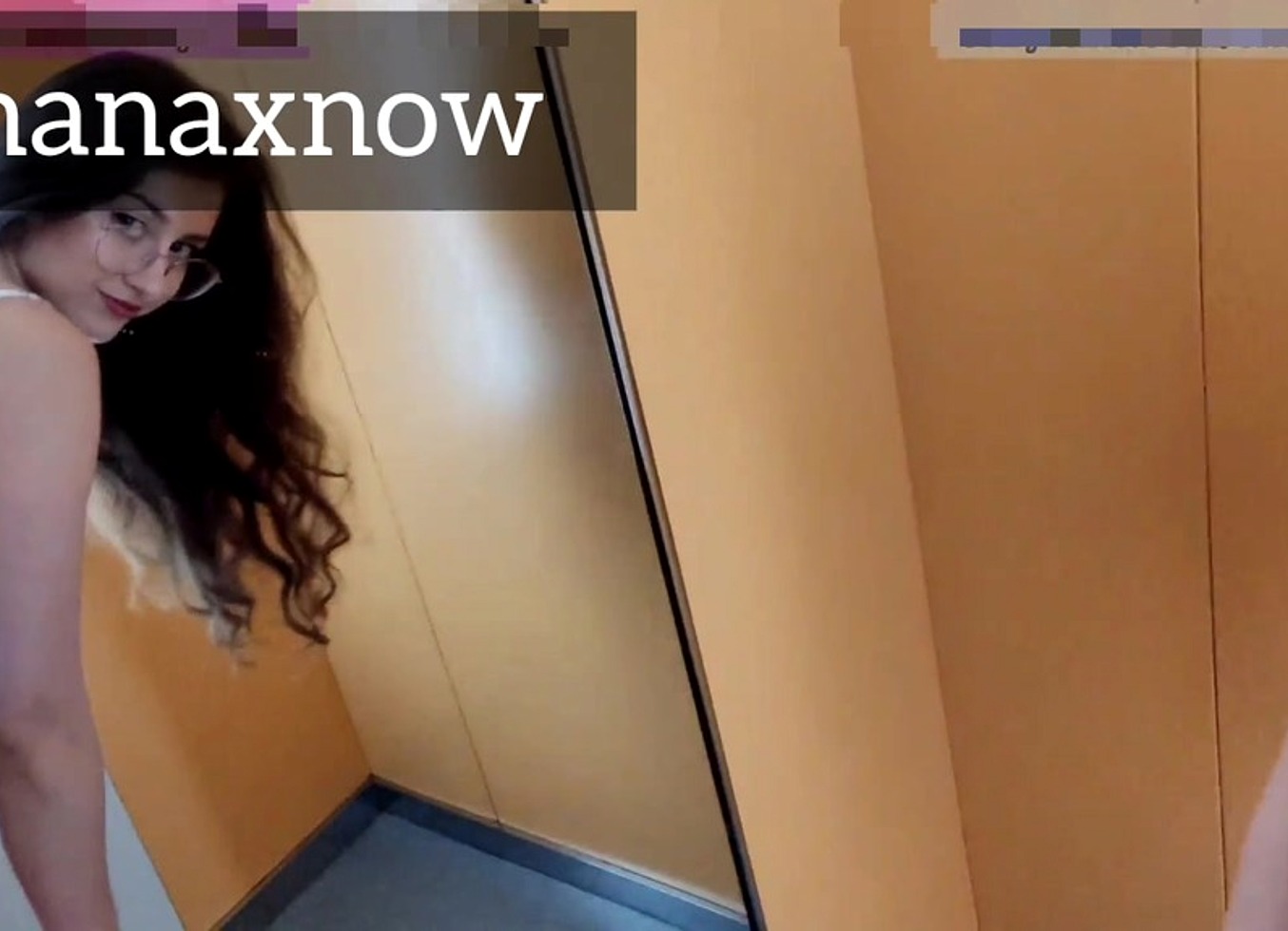 Public Elevator Blowjob Facial Cum Walker