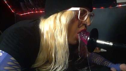 Brutal Sloppy Training for Trans Slut's Poor Throat