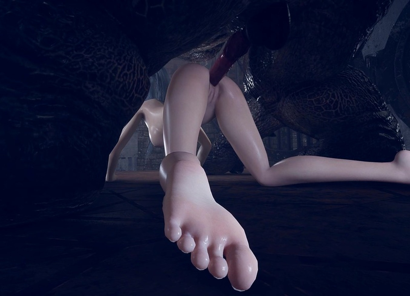 Forest Monster Penetrates The Tight Pussy Of A Cute Blonde. Huge Dick Stretches Tight Pussy 2